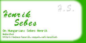 henrik sebes business card